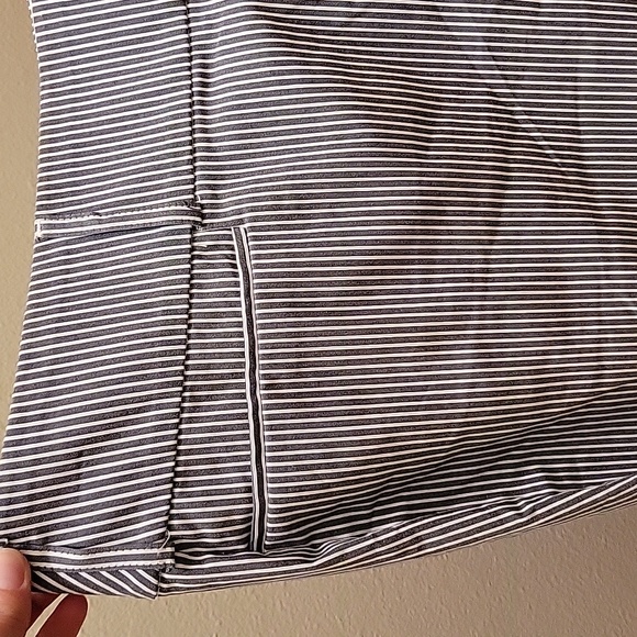 Lane Bryant "The Allie" Blue and White Striped Smart Stretch Crop Pant - size 28 - Picture 5 of 15